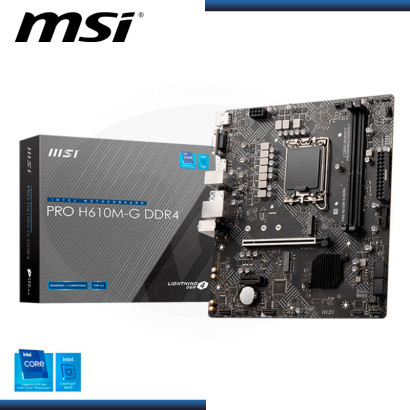 PLACA MSI PRO H610M-G DDR4 LGA1700 (PN:911-7D46-020)