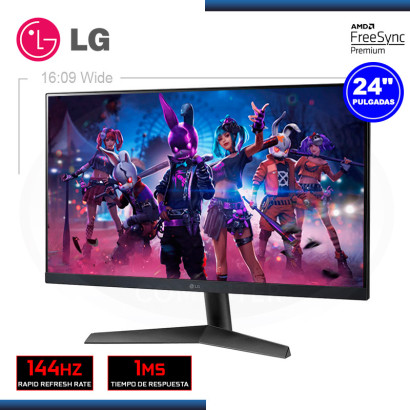 MONITOR LED 24" LG 24GN60R-B ULTRAGEAR 1920x1080 HDMI DP 1MS/144Hz/FREESYNC PREMIUM