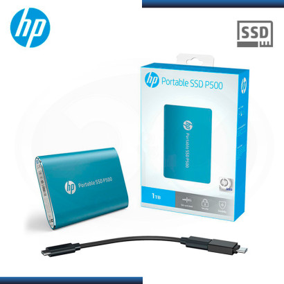SSD 1TB EXTERNO HP P500 BLUE USB 3.1 TIPO-C (PN:1F5P6AA ABB)