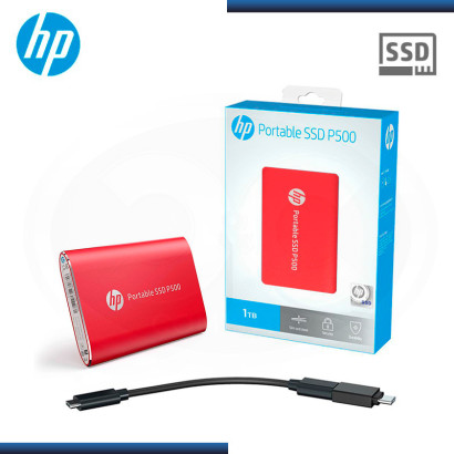 SSD 1TB EXTERNO HP P500 RED USB 3.1 TIPO-C (PN:1F5P5AA ABB)