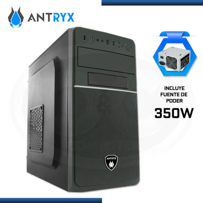 CASE ANTRYX ELEGANT 510M CON FUENTE 350W USB 3.0/USB 2.0 (PN:AC-E510M-350CP)