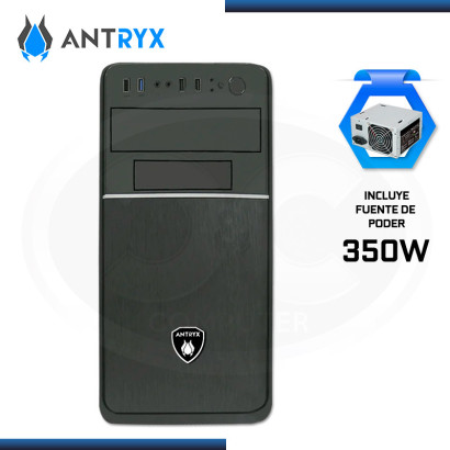 CASE ANTRYX ELEGANT 510M CON FUENTE 350W USB 3.0/USB 2.0 (PN:AC-E510M-350CP)