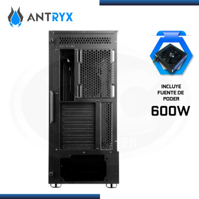 CASE ANTRYX RX 430U ARGB CON FUENTE B600W + CINTA LED VIDRIO TEMPLADO USB 3.0/USB 2.0 (PN:AC-RX430UK-600CP)