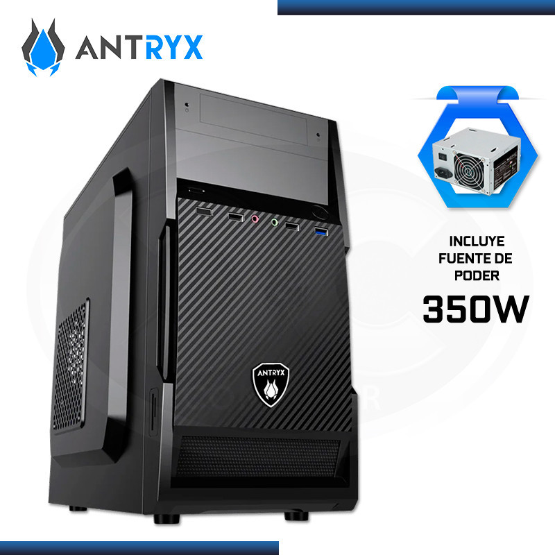 CASE ANTRYX ELEGANT 570M CON FUENTE 350W USB 3.0/USB 2.0 (PN:AC-E570M-350CP)