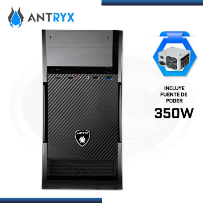 CASE ANTRYX ELEGANT 570M CON FUENTE 350W USB 3.0/USB 2.0 (PN:AC-E570M-350CP)
