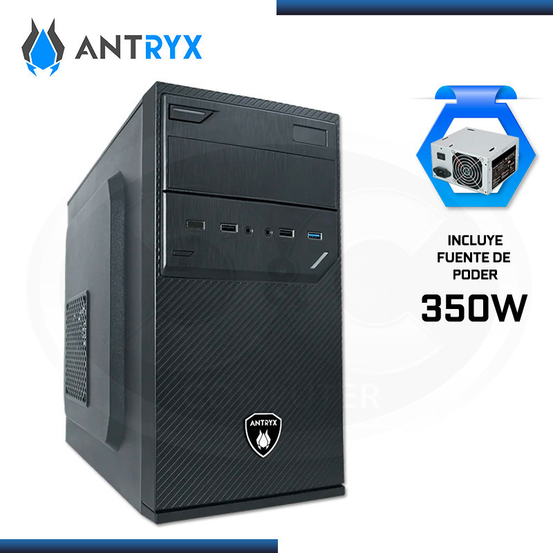 CASE ANTRYX ELEGANT 550M CON FUENTE 350W USB 3.0/USB 2.0 (PN:AC-E550M-350CP)