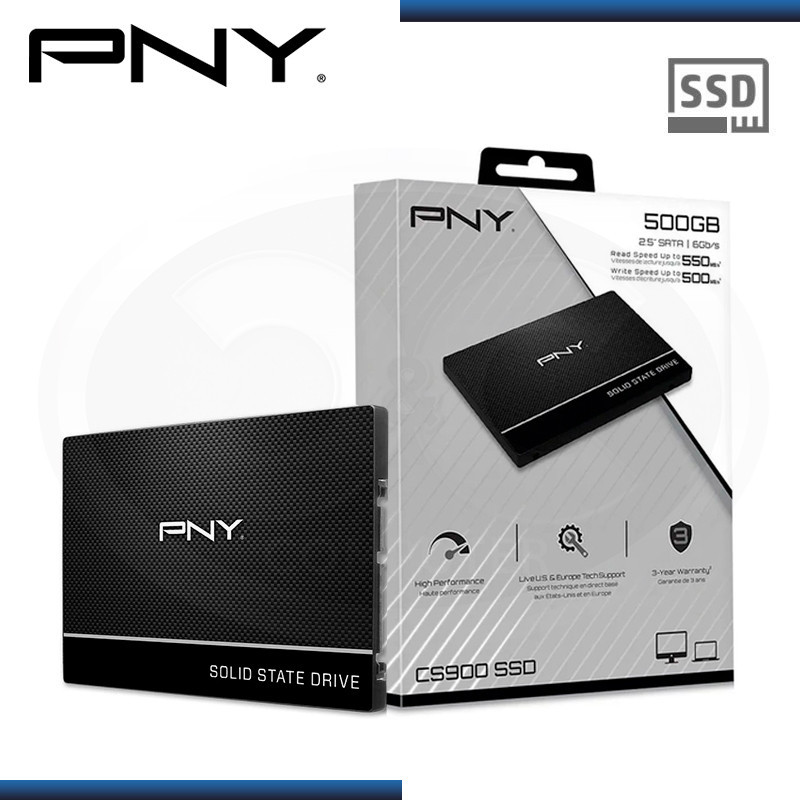 SSD 500GB PNY CS900 SATA3 2.5" (PN:SSD7CS900-500-RB)