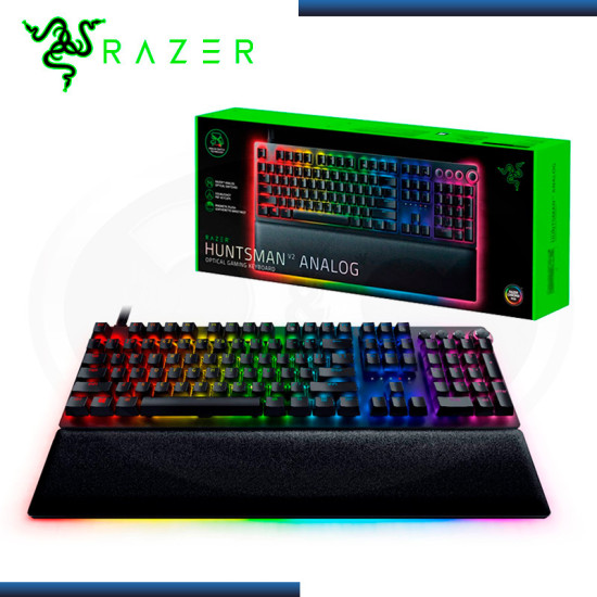 TECLADO RAZER HUNTSMAN V2 ANALOG BLACK CHROMA RGB (PN:RZ03-03610200-R3U1)