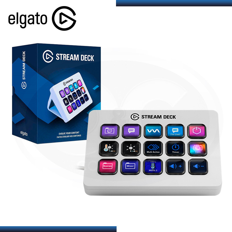 ELGATO STREAM DECK MK.2 WHITE 15 TECLAS LCD PERSONALIZABLE USB 2.0 (PN:10GBA9911)