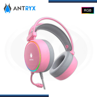 AUDIFONO ANTRYX KIRBY PINK RGB CON MICROFONO 7.1 VIRTUAL (PN:AGH-7200PI7R)