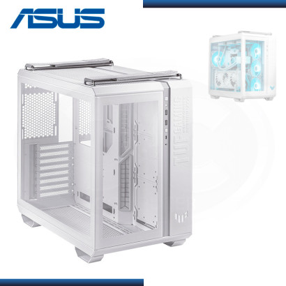 CASE ASUS TUF GAMING GT502 WHITE SIN FUENTE VIDRIO TEMPLADO USB 3.2