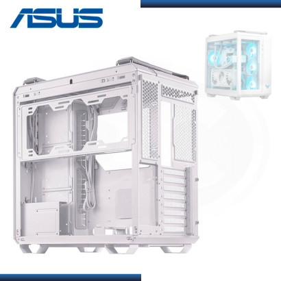 CASE ASUS TUF GAMING GT502 WHITE SIN FUENTE VIDRIO TEMPLADO USB 3.2