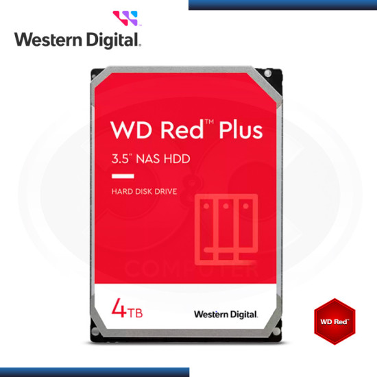 DISCO DURO 4TB WD RED PLUS NAS WARE 3.0 SATA 6GB/s (PN:WD40EFPX)