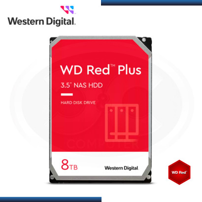 DISCO DURO 8TB WD RED PLUS NAS WARE 3.0 SATA 6GB/s (PN:WD80EFZZ)