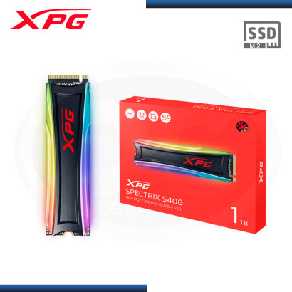 SSD 1TB XPG SPECTRIX S40G RGB NVMe M.2 2280 PCIe GEN 3x4 (PN:AS40G-1TT-C)