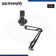 MICRÓFONO STREAMPLIFY MIC ARM RGB CON SOPORTE DE BRAZO (PN:MIC-48-RGB-MA-BK)