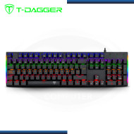 TECLADO T-DAGGER NAXOS BLACK RAINBOW SWITCH RED ESPAÑOL (PN:T-TGK310-RD-SP)