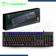 TECLADO T-DAGGER NAXOS BLACK RAINBOW SWITCH RED ESPAÑOL (PN:T-TGK310-RD-SP)