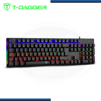 TECLADO T-DAGGER NAXOS BLACK RAINBOW SWITCH RED ESPAÑOL (PN:T-TGK310-RD-SP)