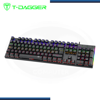 TECLADO T-DAGGER NAXOS BLACK RAINBOW SWITCH RED ESPAÑOL (PN:T-TGK310-RD-SP)