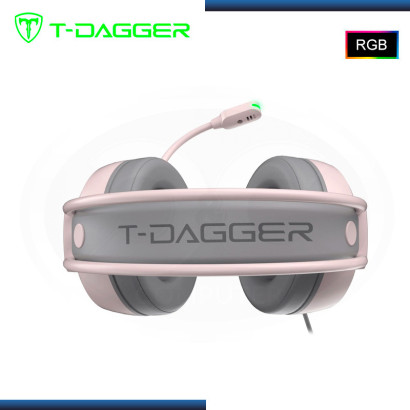 AUDIFONO T-DAGGER SONA RGB PINK 7.1 VIRTUAL CON MICROFONO (PN:T-RGH304P)