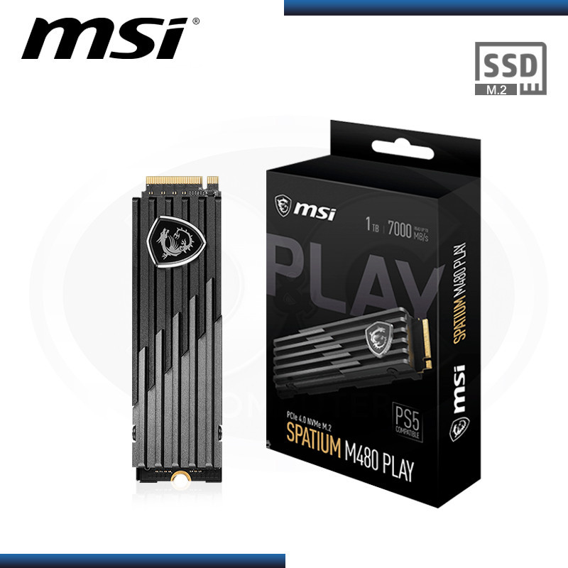 SSD 1TB MSI SPATIUM M480 PLAY PS5 NVMe M.2 2280 PCIe.GEN 4x4