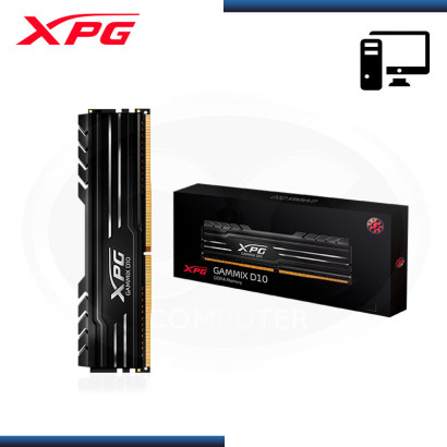 MEMORIA 16GB DDR4 XPG GAMMIX D10 BLACK BUS 3200MHz (PN:AX4U320016G16A-SB10)