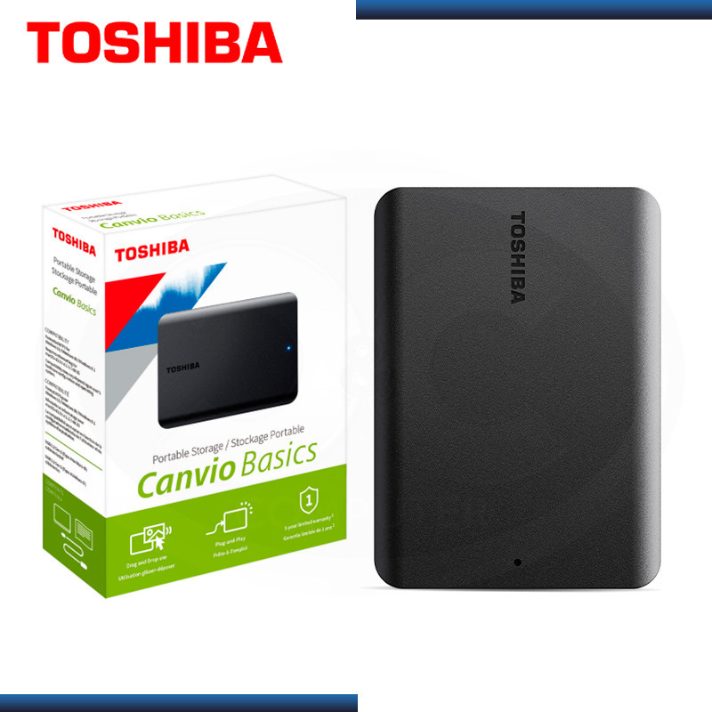 DISCO DURO 1TB TOSHIBA CANVIO BASICS USB 3.0 (PN:HDTB510xk3AA)