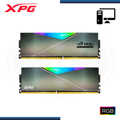 MEMORIA 16GB (2x8GB) DDR4 XPG SPECTRIX D50 GREY ROG CERTIFIED RGB GREY BUS 3600MHZ (PN:AX4U36008G17H-DC50R)