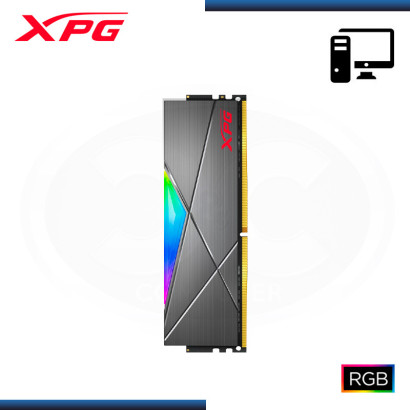 MEMORIA 16GB DDR4 XPG SPECTRIX D50 RGB GREY BUS 3600MHZ (PN:AX4U360016G18I-ST50)