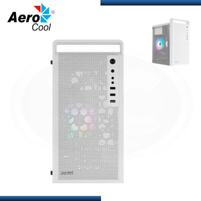 CASE AEROCOOL CS-109-G-WT-V1 WHITE ARGB SIN FUENTE VIDRIO TEMPLADO USB 3.0/USB 2.0 (PN:4711099472383)