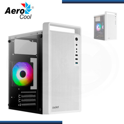 CASE AEROCOOL CS-109-G-WT-V1 WHITE ARGB SIN FUENTE VIDRIO TEMPLADO USB 3.0/USB 2.0 (PN:4711099472383)