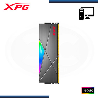 MEMORIA 16GB DDR4 XPG SPECTRIX D50 RGB GREY BUS 3200MHZ (PN:AX4U320016G16A-ST50)
