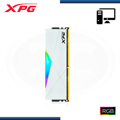 MEMORIA 16GB DDR4 XPG SPECTRIX D50 RGB WHITE BUS 3200MHZ (PN:AX4U320016G16A-SW50)