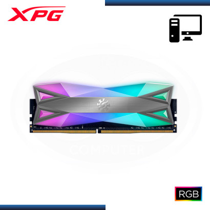 MEMORIA 8GB DDR4 XPG SPECTRIX D60G RGB GREY BUS 3600MHZ (PN:AX4U36008G18I-ST60)