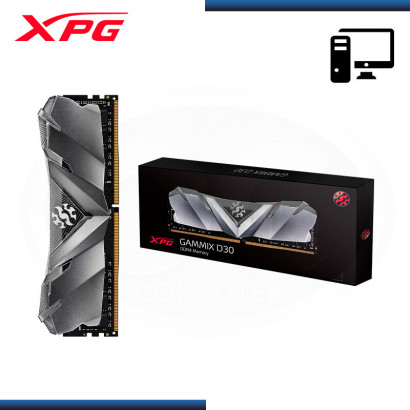 MEMORIA 8GB DDR4 XPG GAMMIX D30 BLACK GRIS BUS 3200MHZ (PN:AX4U32008G16A-SB30)