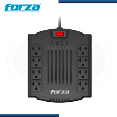 ESTABILIZADOR FORZA FVR-1202 1200VA/600W 8 TOMAS BLACK