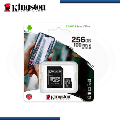 MEMORIA 256GB MICRO SD KINGSTON CANVAS SELECT PLUS (PN:SDCS2/256GB)