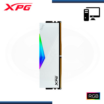 MEMORIA 16GB DDR5 XPG LANCER RGB WHITE BUS 5200MHZ (PN:AX5U5200C3816G-CLARWH)