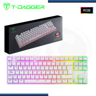 TECLADO T-DAGGER BORA RGB WITHE MECANICO SWITCH RED (PN:T-TGK315W-RD-SP)