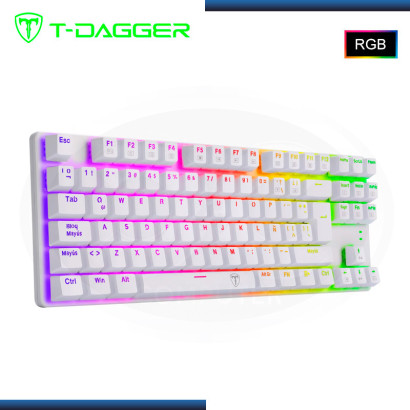 TECLADO T-DAGGER BORA RGB WITHE MECANICO SWITCH RED (PN:T-TGK315W-RD-SP)