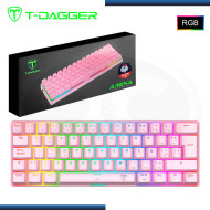 TECLADO T-DAGGER ARENA PINK RGB SWITCH RED ESPAÑOL (PN:T-TGK321P-RGB-SP-RED)