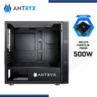 CASE ANTRYX XM-330 CON FUENTE 500W VIDRIO TEMPLADO USB 3.0/USB 2.0 (PN:AC-XM330-500CPR1)