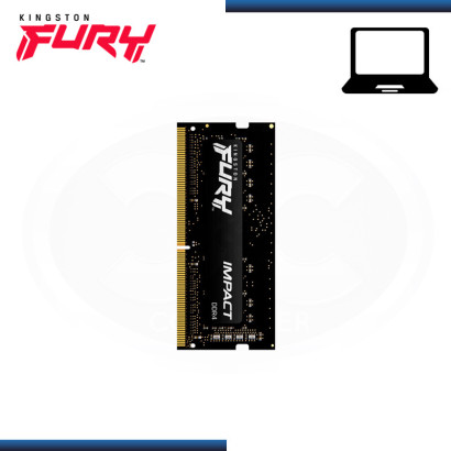 MEMORIA 8GB DDR4 KINGSTON FURY IMPACT SODIMM BUS 3200MHz (PN:KF432S20IB/8)