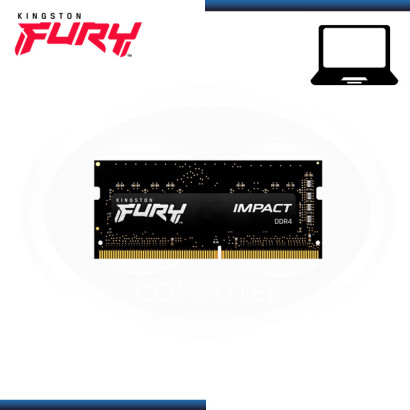 MEMORIA 8GB DDR4 KINGSTON FURY IMPACT SODIMM BUS 3200MHz (PN:KF432S20IB/8)