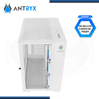 CASE ANTRYX FX 900 WHITE ARGB SIN FUENTE VIDRIO TEMPLADO USB 3.0 (PN:AC-FX900W)