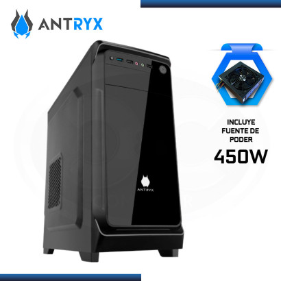 CASE ANTRYX E230 PLUS XTREME CON FUENTE B450W ATX USB 3.0 USB 2.0 (PN:AC-XE230PSN-450CPR1)