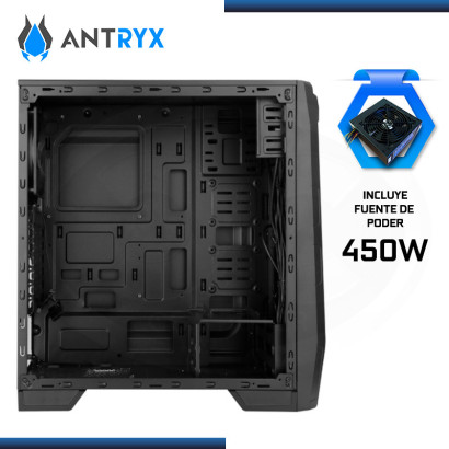 CASE ANTRYX E230 PLUS XTREME CON FUENTE B450W ATX USB 3.0 USB 2.0 (PN:AC-XE230PSN-450CPR1)