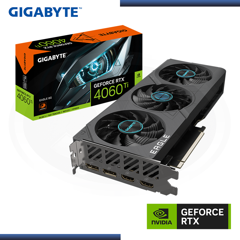 Placa de Vídeo Gigabyte GeForce RTX 4060 Ti Eagle 8G GDDR6 128 bits -  GV-N406TEAGLE-8GD