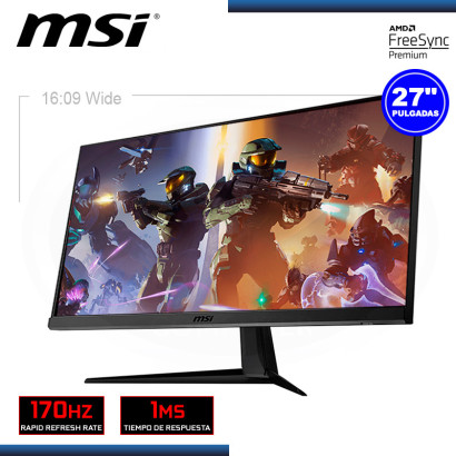 MONITOR LED 27" MSI OPTIX G2712 1920x1080 HDMI DP 1MS/170Hz/FREESYNC PREMIUM